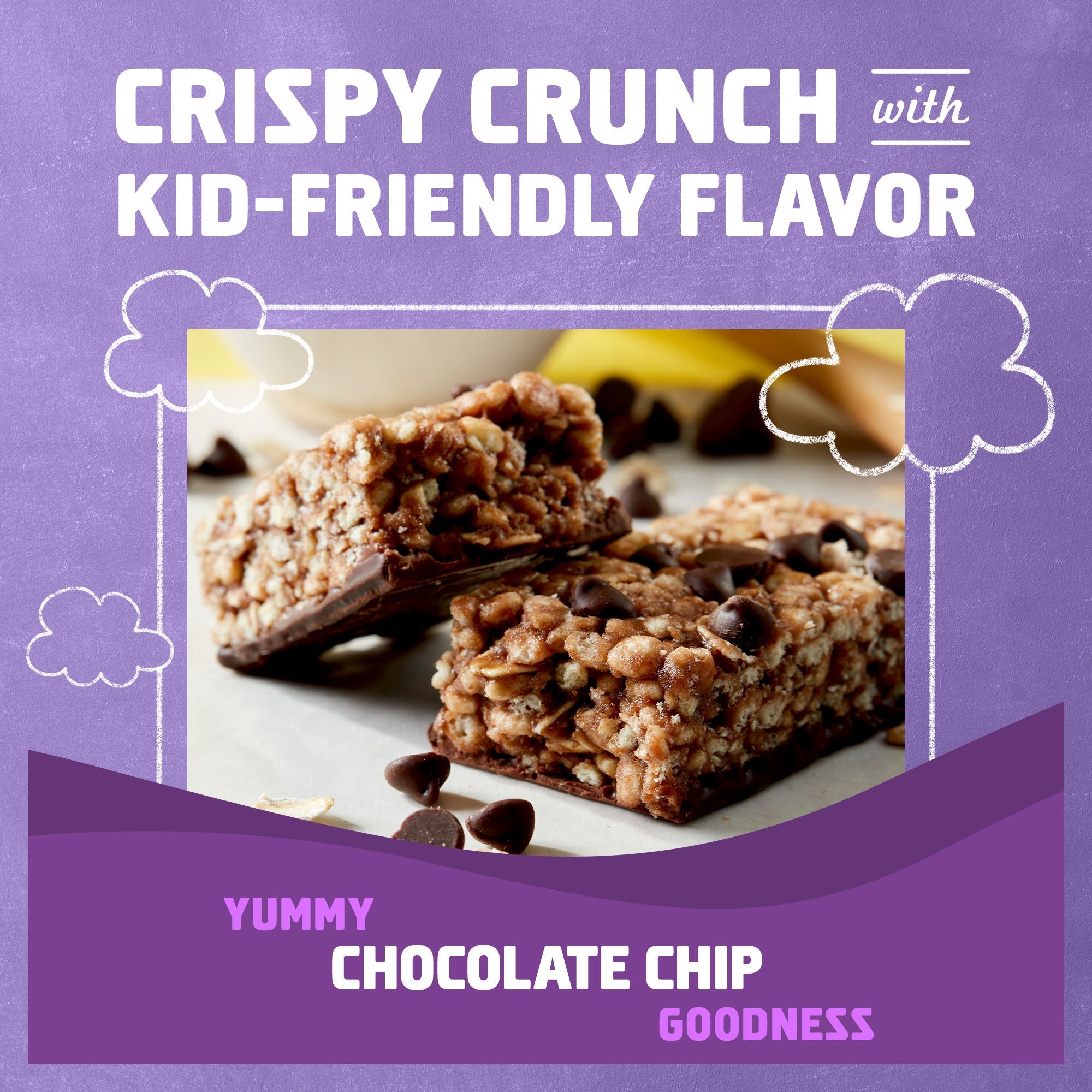 Zbar Protein Chocolate Chip Crispy Snack Bars, Gluten Free Protein Bars